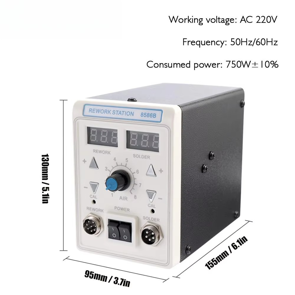 2 In 1 Soldering Rework Station 750W - APD-8586B 750W 디지털 ESD 2 in