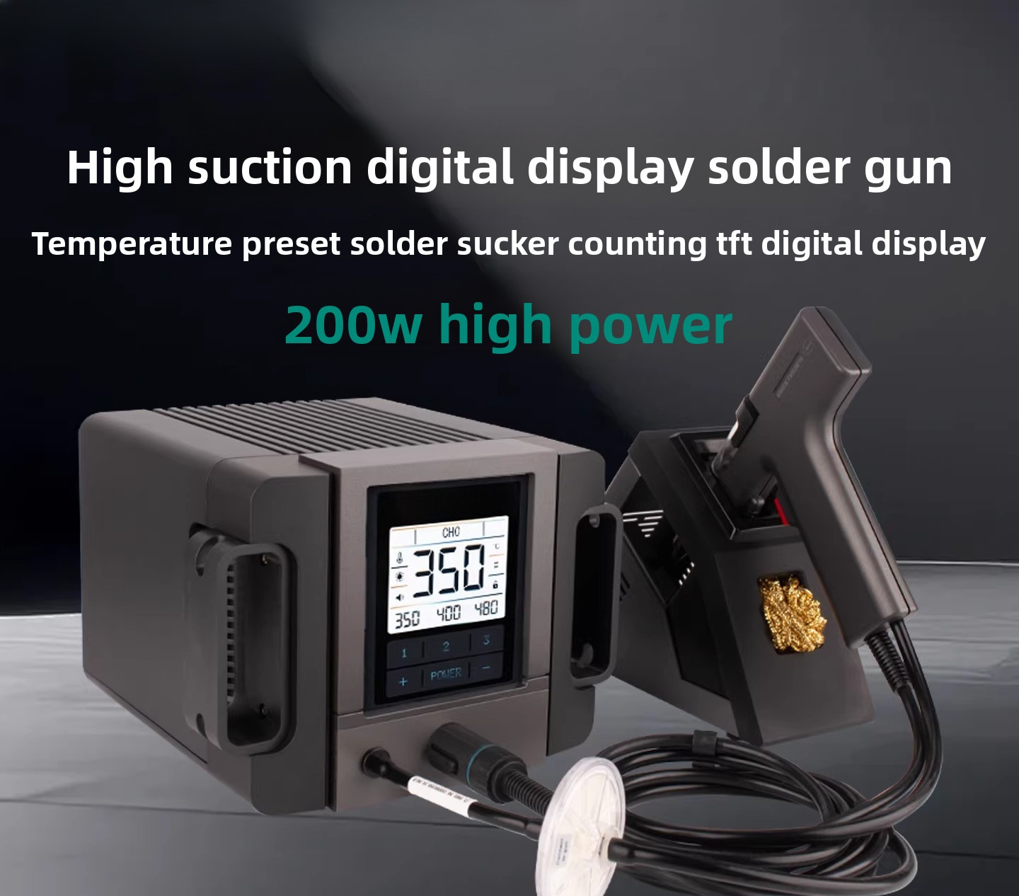 Desoldering Pump Electric Vacuum Station - 전기식 납땜 제거 펌프 200W 고출력
