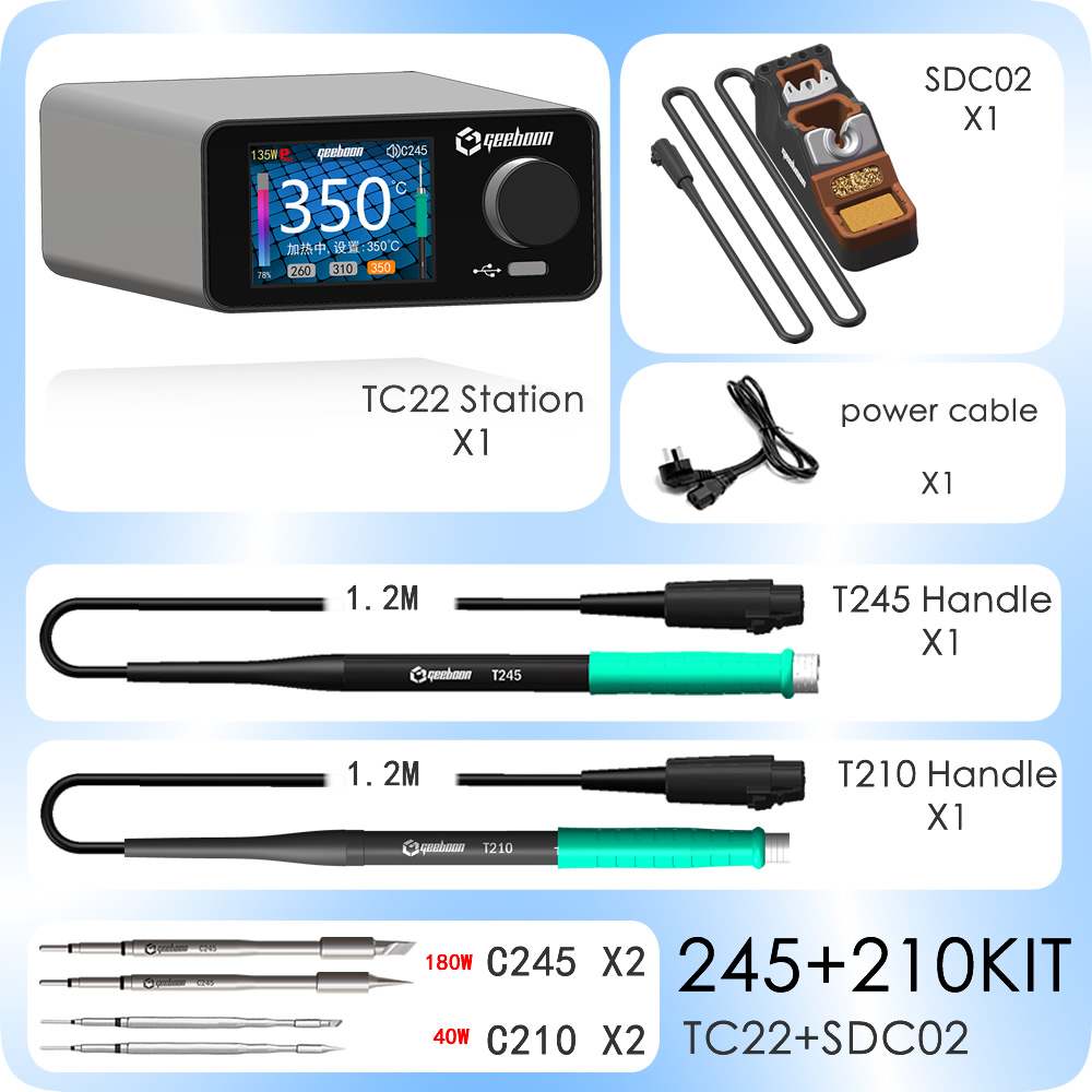 GEEBOON TC22 납땜 리워크 스테이션 컬러 커브 - C210 Precision Soldering Station 리뷰 및 가격